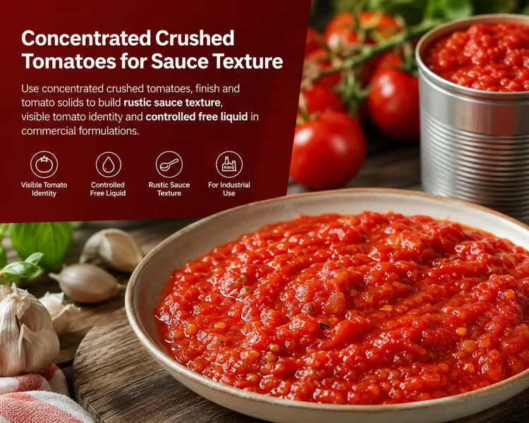Concentrated Crushed Tomatoes for Sauce Texture