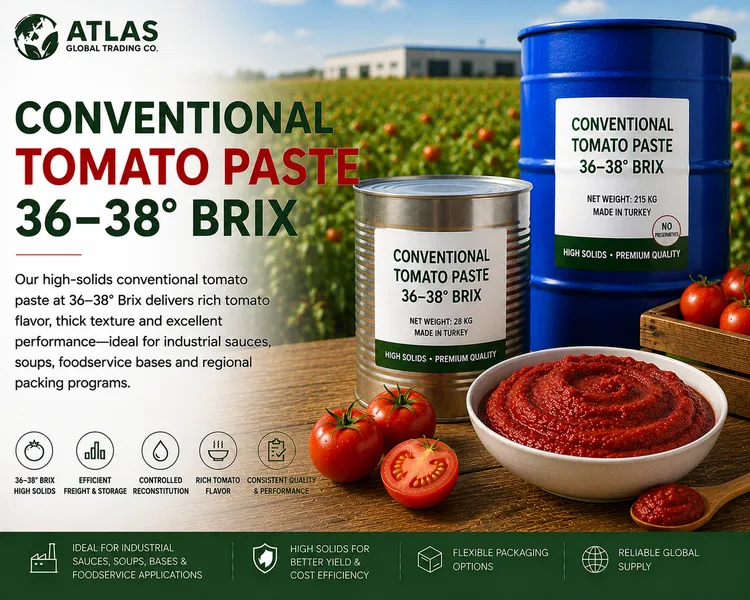 Conventional Tomato Paste 36–38° Brix