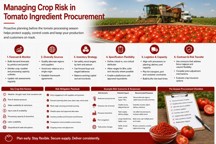 Managing Crop Risk in Tomato Ingredient Procurement
