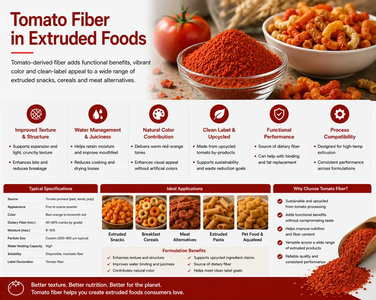 Tomato Fiber in Extruded Foods