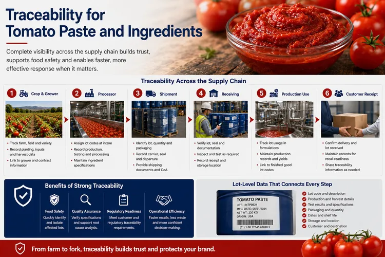 Traceability for Tomato Paste and Ingredients