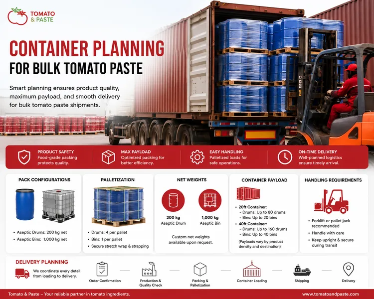 Container Planning for Bulk Tomato Paste