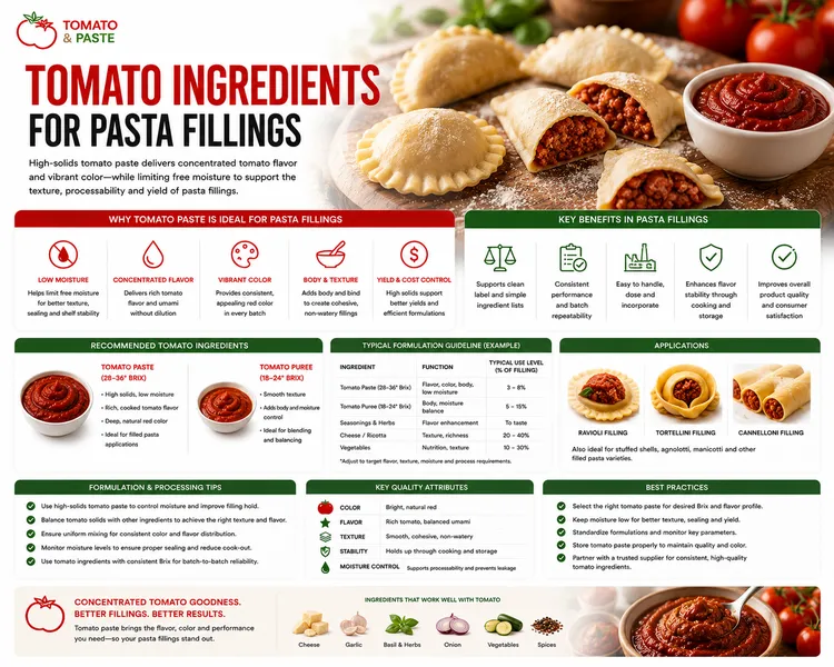 Tomato Ingredients for Pasta Fillings