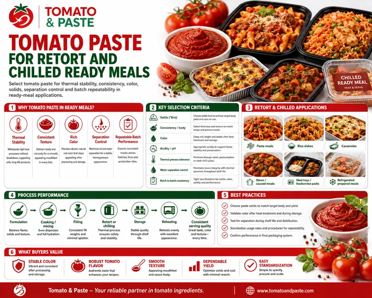 Tomato Paste for Retort and Chilled Ready Meals