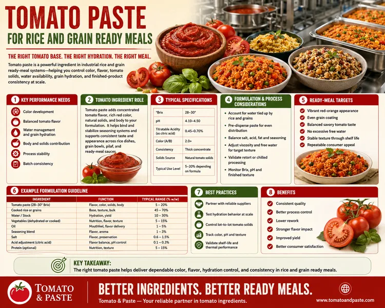 Tomato Paste for Rice and Grain Ready Meals