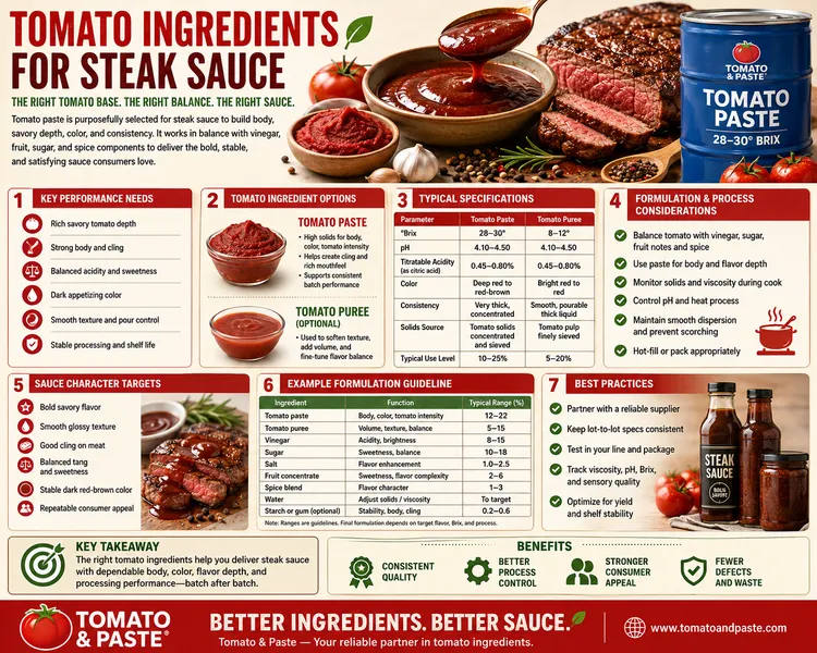 Tomato Ingredients for Steak Sauce
