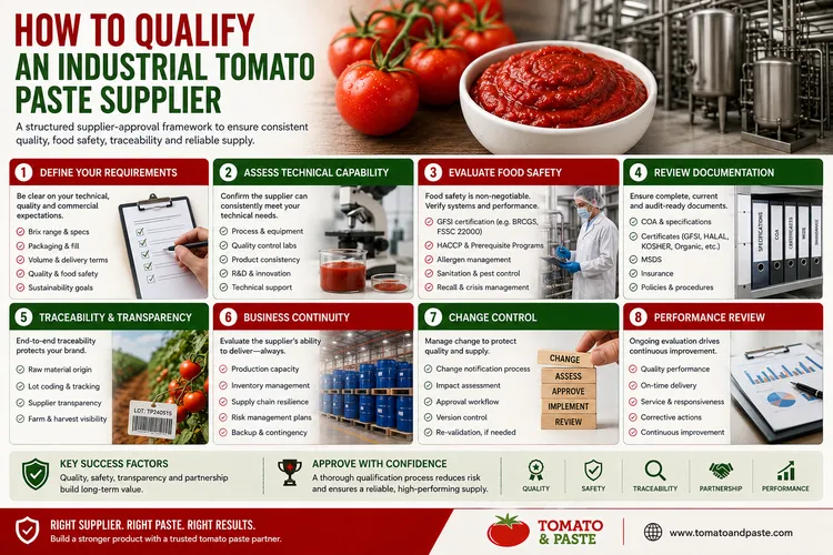 How to Qualify an Industrial Tomato Paste Supplier