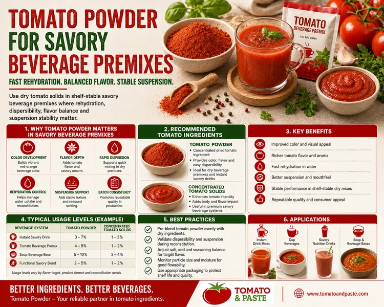 Tomato Powder for Savory Beverage Premixes