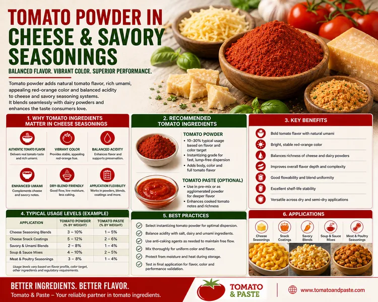 Tomato Powder in Cheese and Savory Seasonings