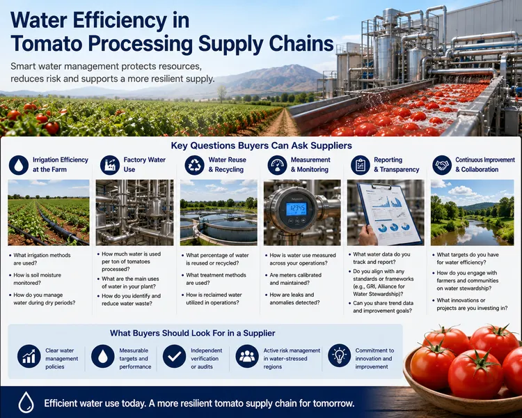 Water Efficiency in Tomato Processing Supply Chains